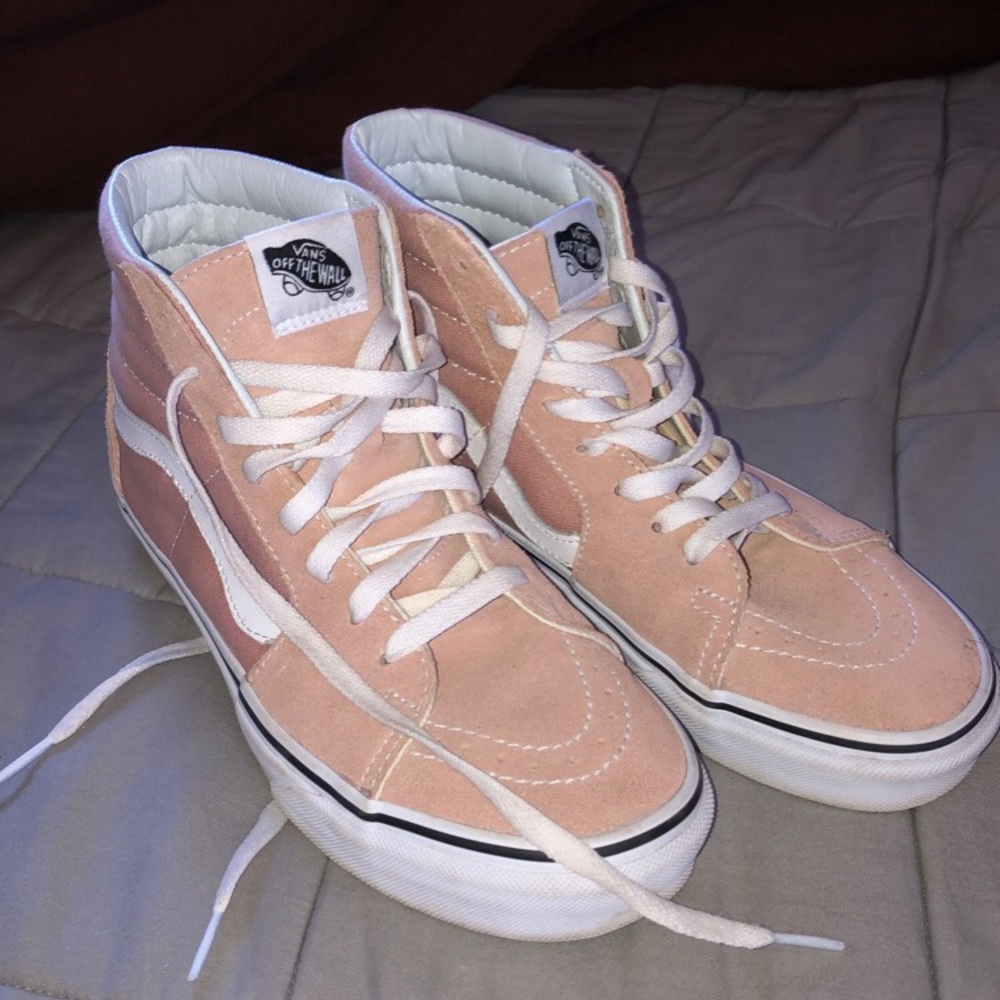 Vans unisex pink pig suede SK8-Hi shoes size 8.5